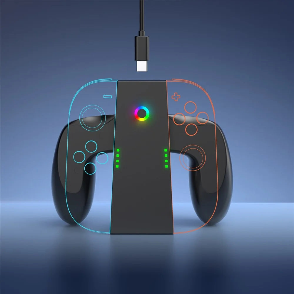 JYS-NS2287 For Nintendo Switch 2 Joy-Con Charging Grip Dual Controller Charger Dock - 4
