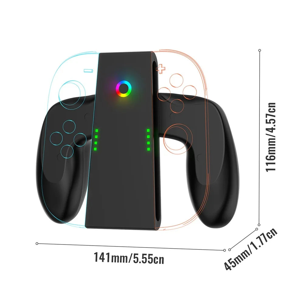 JYS-NS2287 For Nintendo Switch 2 Joy-Con Charging Grip Dual Controller Charger Dock - 5