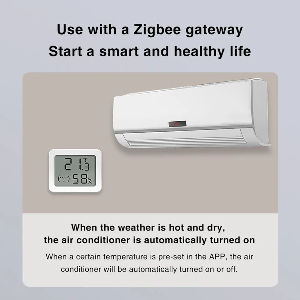 WSD500D Tuya Zigbee Smart Temperature Sensor Remote Monitoring LCD Display Humidity Detector - 6
