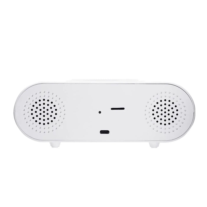 4K Hidden Camera Wireless WiFi Security Alarm Camera Base Phone Charger with Clock Function - 4