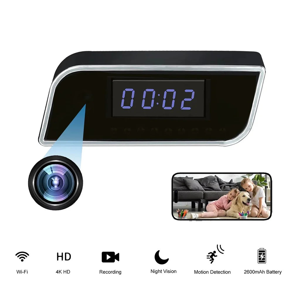 WiFi Camera Clock HD 1080P Home Security Recorder Remote Phone Viewing Motion Detection Surveillance - 2