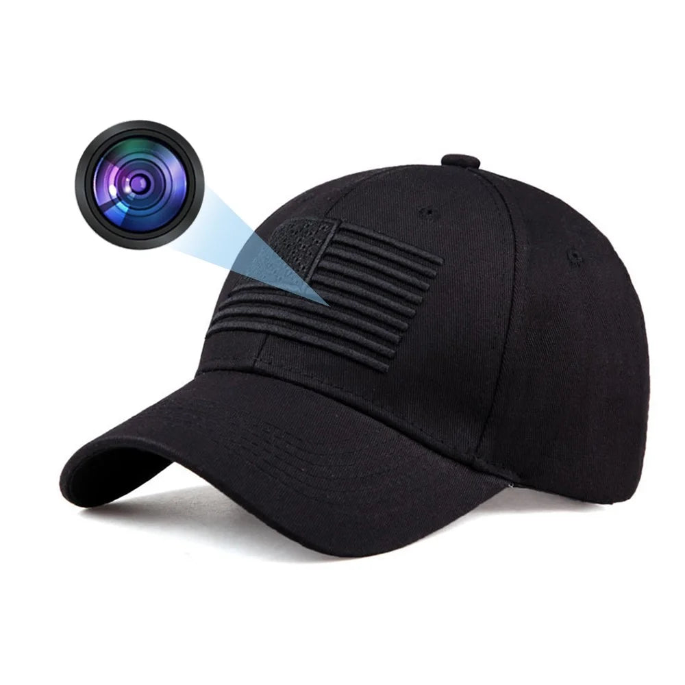 HD 1080P Mini Camera Baseball Cap with Motion Detection Outdoor Surveillance Camera - 1