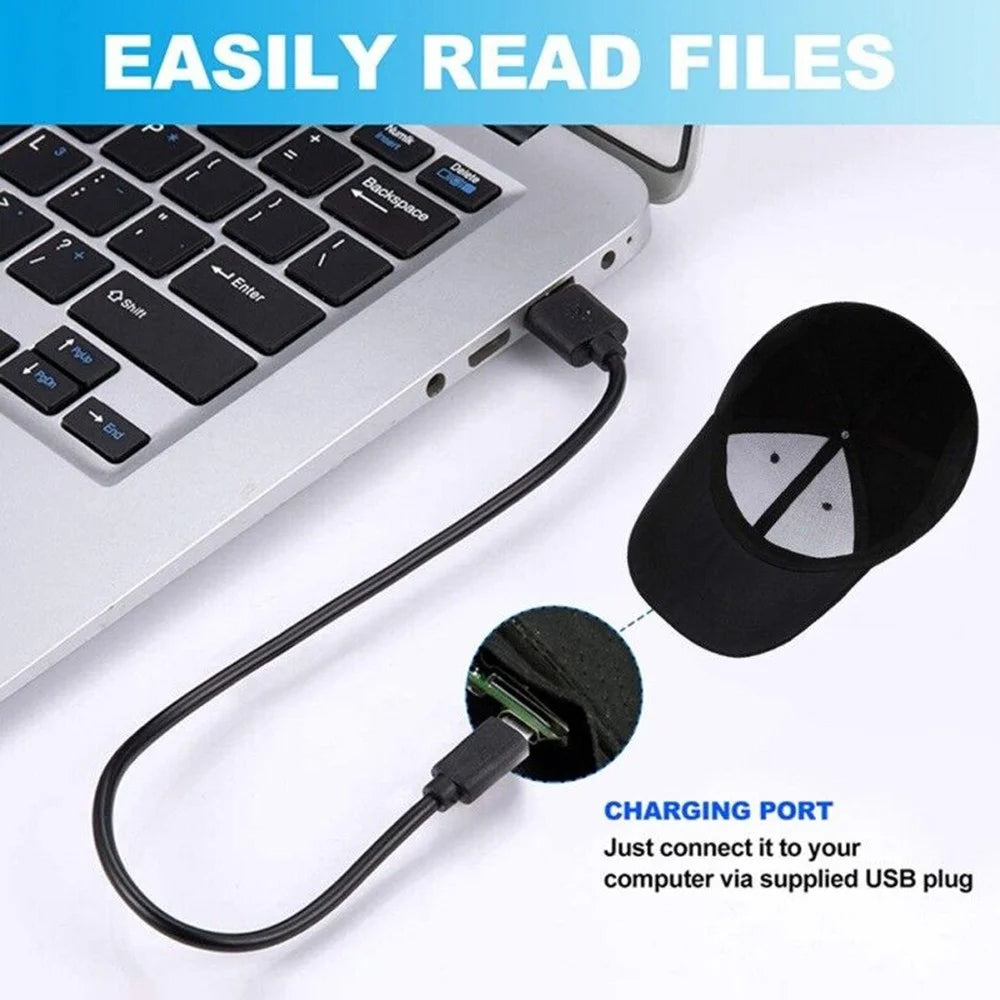 HD 1080P Mini Camera Baseball Cap with Motion Detection Outdoor Surveillance Camera - 5