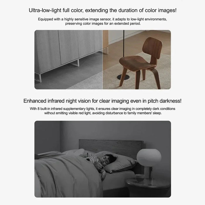 XIAOMI Smart Camera 3 PTZ Version Night Vision Two Way Audio WiFi Camera for Home Security, CN Plug (Chinese Version) - 4