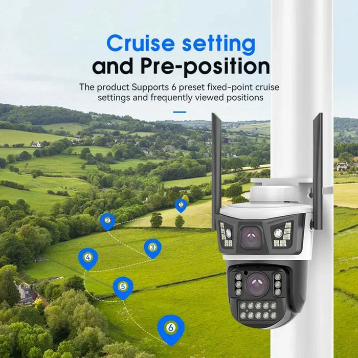 V421A WiFi Outdoor Security Camera Full Color Night Vision 360 Degree Panoramic Monitor Cam - 5
