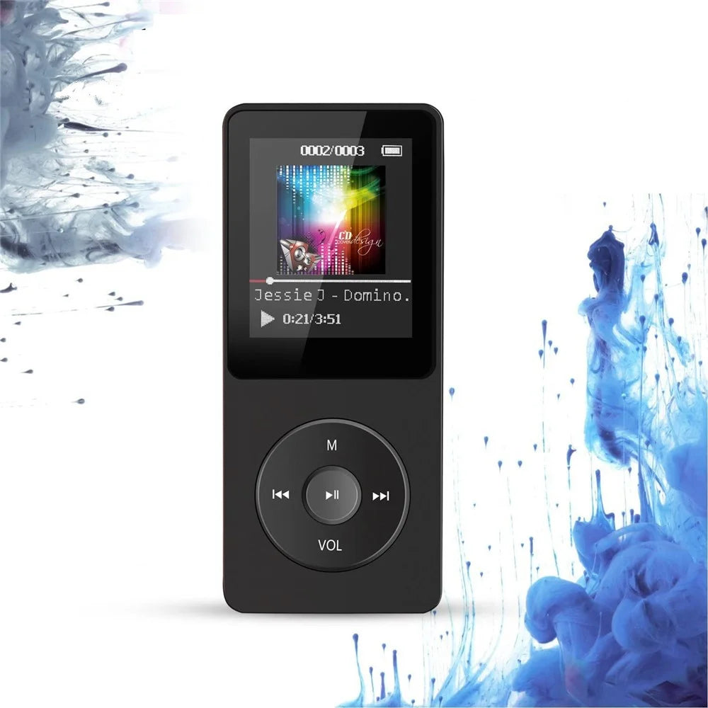 T1 1.8 Inch Screen Portable MP4 Music Player Bluetooth-Compatible E-Book FM Radio (With 64G TF Card) - Black - 3