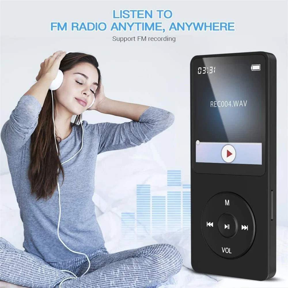 T1 1.8 Inch Screen Portable MP4 Music Player Bluetooth-Compatible E-Book FM Radio (With 64G TF Card) - Black - 4