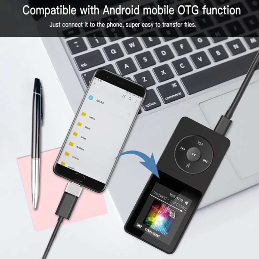 T1 1.8 Inch Screen Portable MP4 Music Player Bluetooth-Compatible E-Book FM Radio (With 64G TF Card) - Black - 7