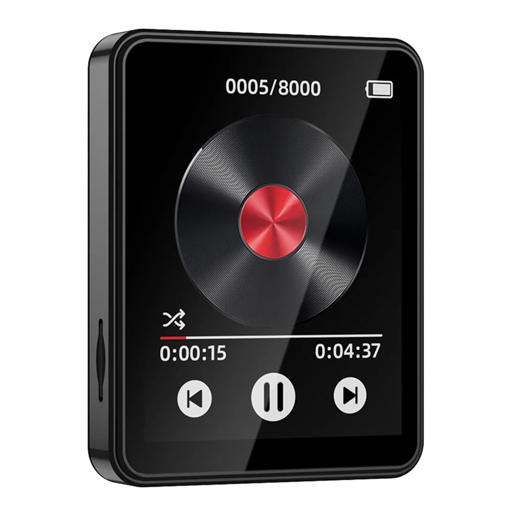 MP3-05B 2.4 Inch Touch Screen MP4 Player Bluetooth-Compatible FM Radio Video Player, Metal Version (With 64G TF Card) - 2