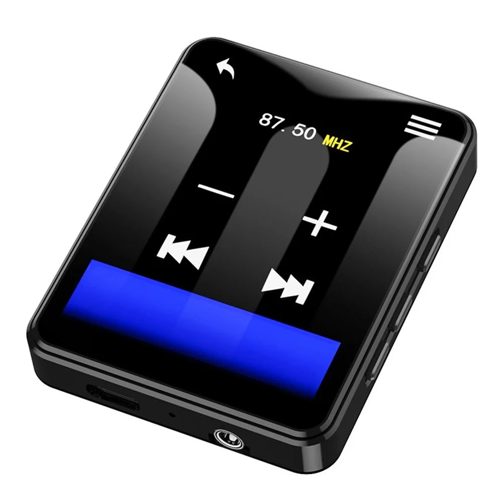 MP3-05B 2.4 Inch Touch Screen MP4 Player Bluetooth-Compatible FM Radio Video Player, Metal Version (With 64G TF Card) - 3