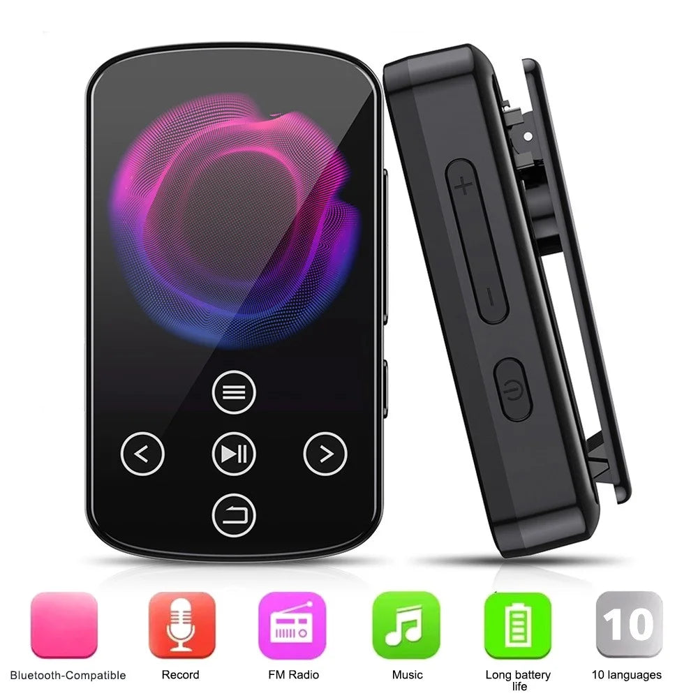 T8 1.54 Inch Touch Screen MP4 Player Bluetooth-Compatible FM Radio E-Book Reader with Back Clip (Without TF Card) - 4