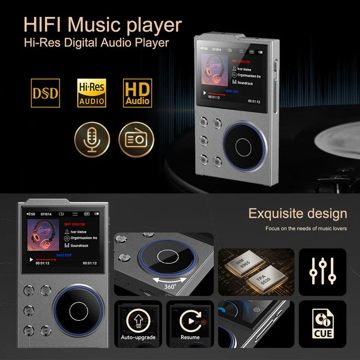 T10 2.4 Inch TFT Screen HiFi Music Player Voice Recorder Bluetooth-Compatible FM Radio Built In 16G Storage - 4