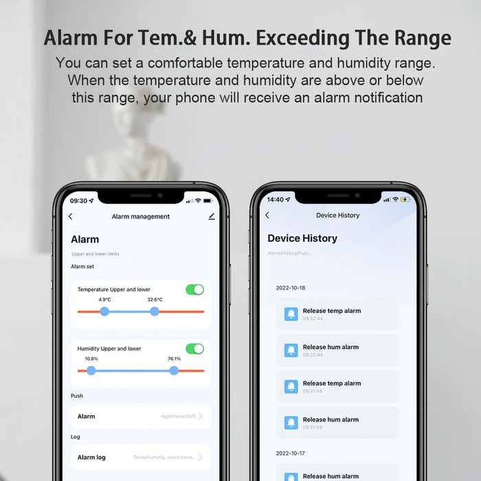 Tuya WiFi  /  Zigbee Smart Temperature Humidity Sensor Real Time Monitoring High Precision Digital Detector - WiFi Version - 7