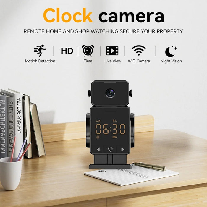 C11 Tuya WiFi Security Camera Alarm Clock Two Way Audio Night Vision HD Surveillance Camera - EU Plug - 6