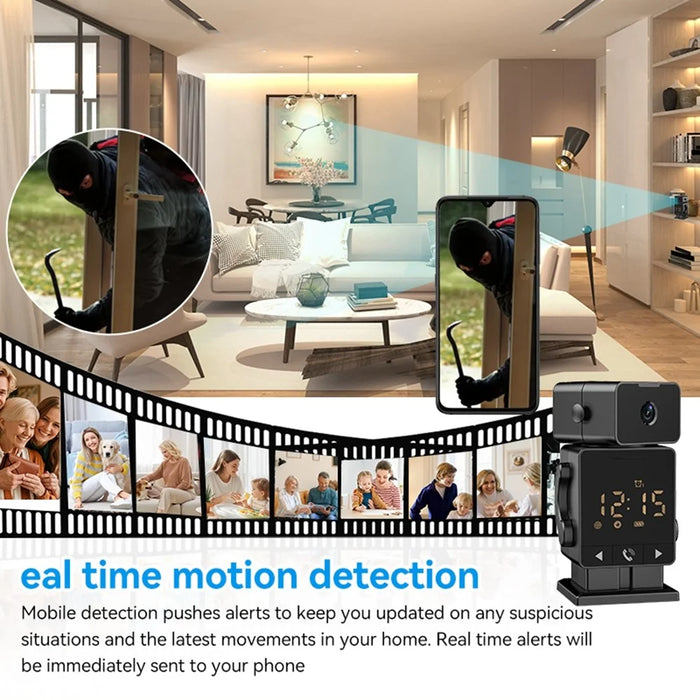 C11 Tuya WiFi Security Camera Alarm Clock Two Way Audio Night Vision HD Surveillance Camera - EU Plug - 7