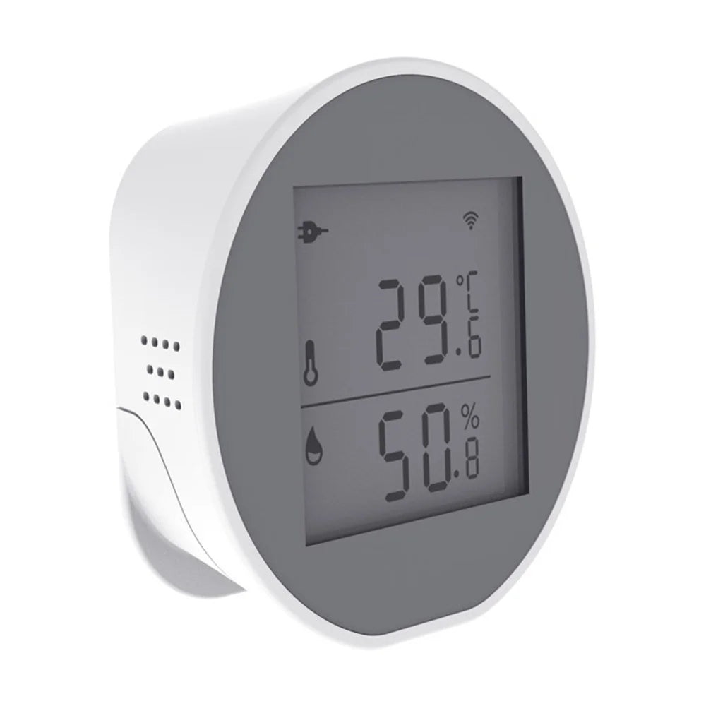 WSD400H WiFi Temperature Humidity Sensor Abnormal Alarm Real Time Monitor Compatible with Alexa  /  Google Assistant (No Battery) - 1