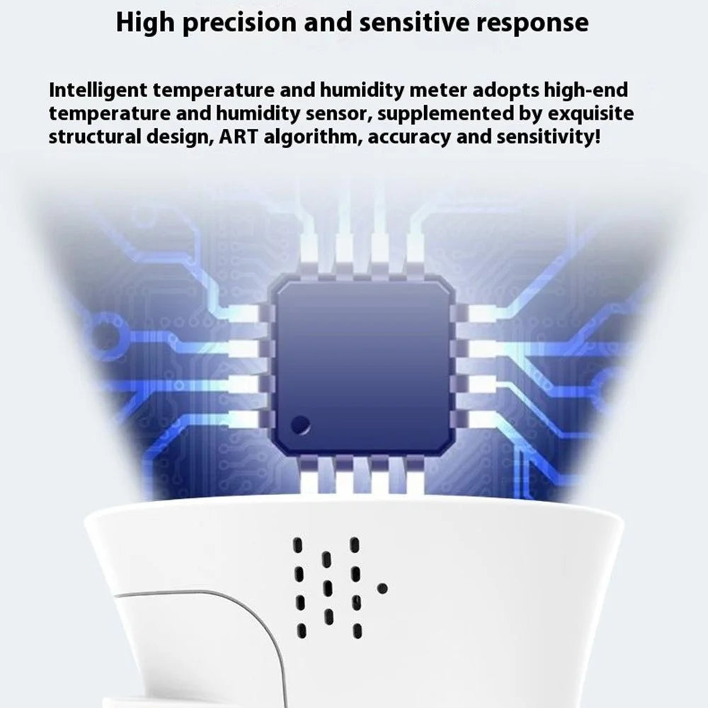 WSD400H WiFi Temperature Humidity Sensor Abnormal Alarm Real Time Monitor Compatible with Alexa  /  Google Assistant (No Battery) - 4