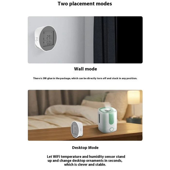 WSD500C Tuya Zigbee Temperature Humidity Sensor Abnormal Alarm for Home Office - 7