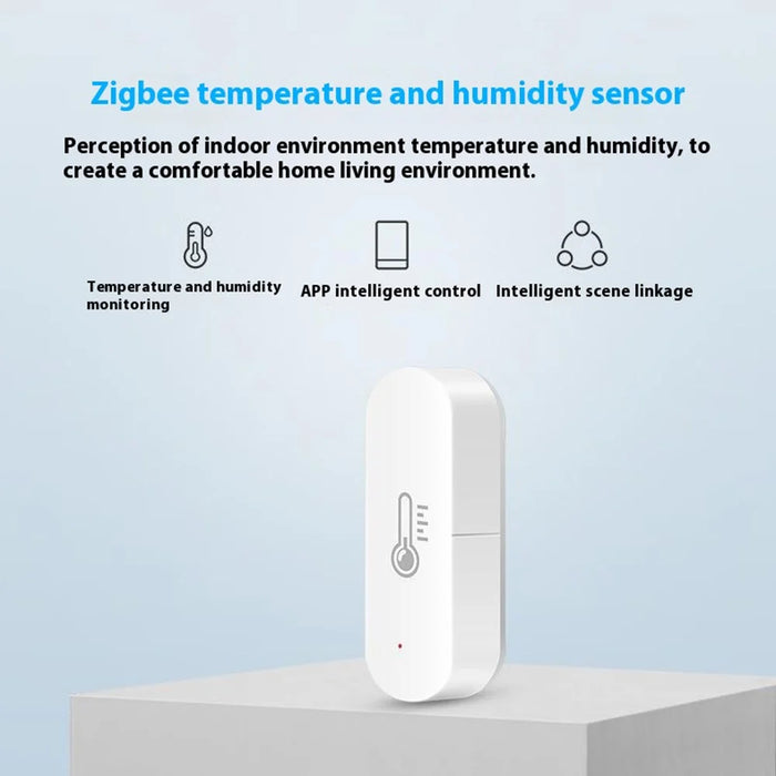 WSD500A Tuya Smart Zigbee 3.0 Temperature Humidity Sensor Compatible with Alexa Google Assistant (No Battery) - 2