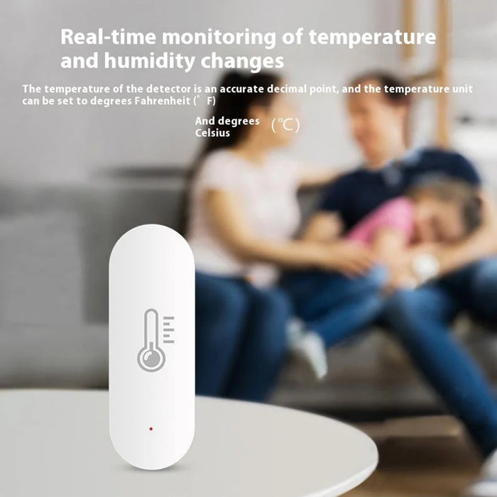 WSD500A Tuya Smart Zigbee 3.0 Temperature Humidity Sensor Compatible with Alexa Google Assistant (No Battery) - 3