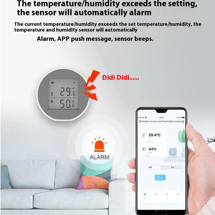 SQ400B WiFi Smart Water Leak Detector Overflow Sensor with Buzzer Real Time Monitor Alexa Google Assistant Compatible - 4
