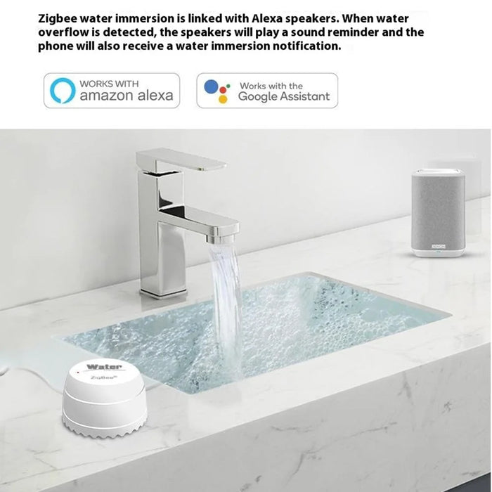 SQ500B Tuya Smart Zigbee 3.0 Water Leak Detector Smart Sensor for Alexa Google Assistant Real Time Monitor - 3
