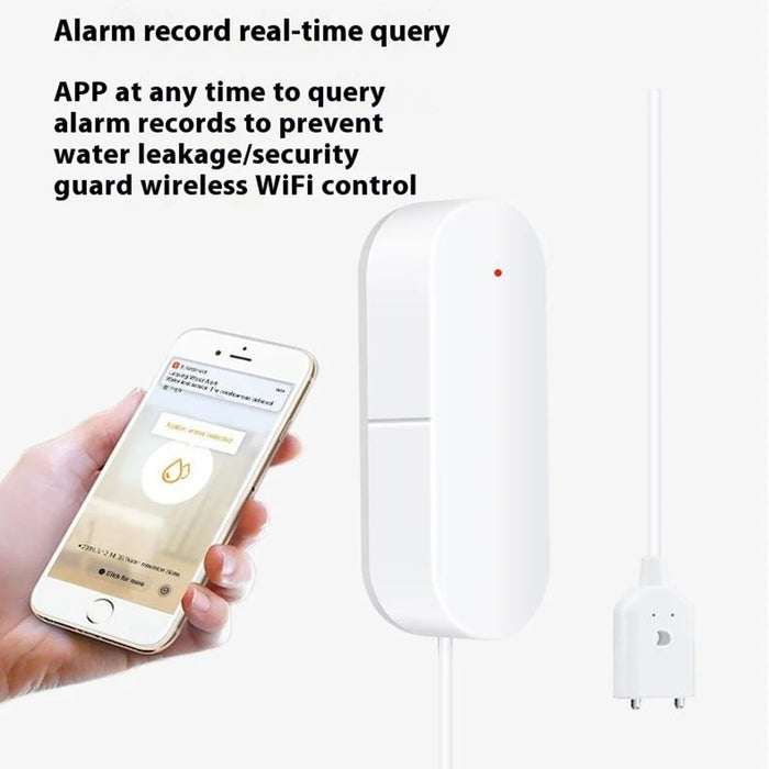SQ400A WiFi Smart Water Leak Detector Wall Mounted Flood Sensor Overflow Alarm Real Time Monitor - 2