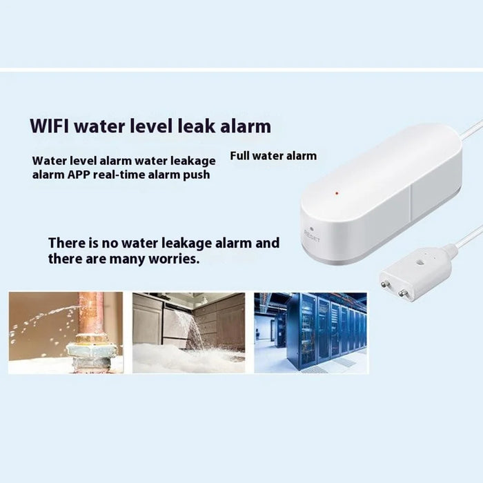 SQ400A WiFi Smart Water Leak Detector Wall Mounted Flood Sensor Overflow Alarm Real Time Monitor - 4