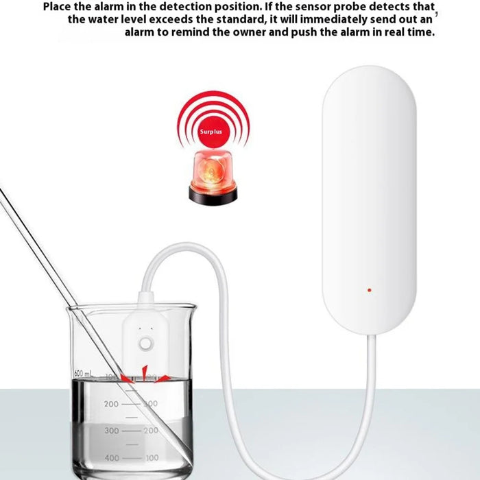 SQ400A WiFi Smart Water Leak Detector Wall Mounted Flood Sensor Overflow Alarm Real Time Monitor - 5