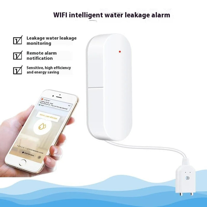SQ400A WiFi Smart Water Leak Detector Wall Mounted Flood Sensor Overflow Alarm Real Time Monitor - 6