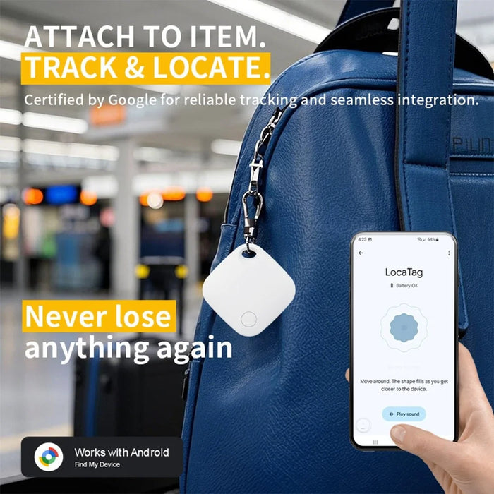 Tag03 Bluetooth-Compatible Smart Tracker Global Finder Anti Lost Device for Google Only - White - 4