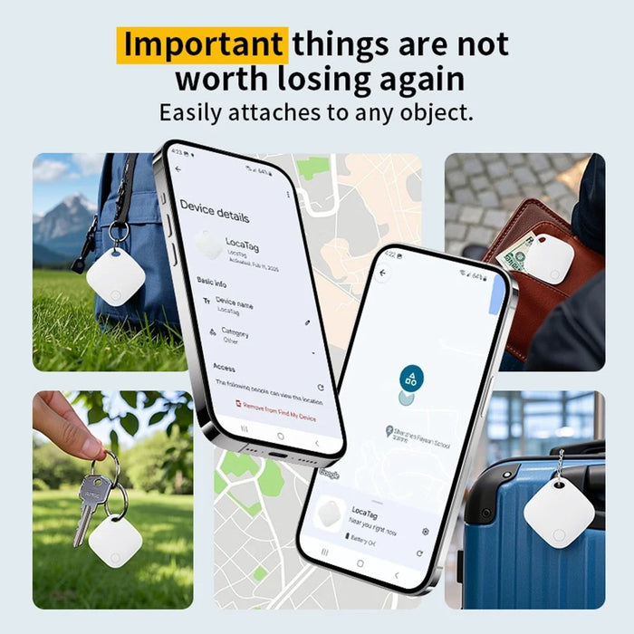Tag03 Bluetooth-Compatible Smart Tracker Global Finder Anti Lost Device for Google Only - White - 7