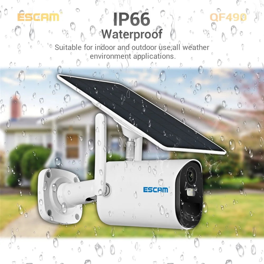 ESCAM QF490 1080P 4G Solar PIR Alarm Dome Night Vision CCTV IP Camera Pan/Tilt Monitor - EU Edition - 5