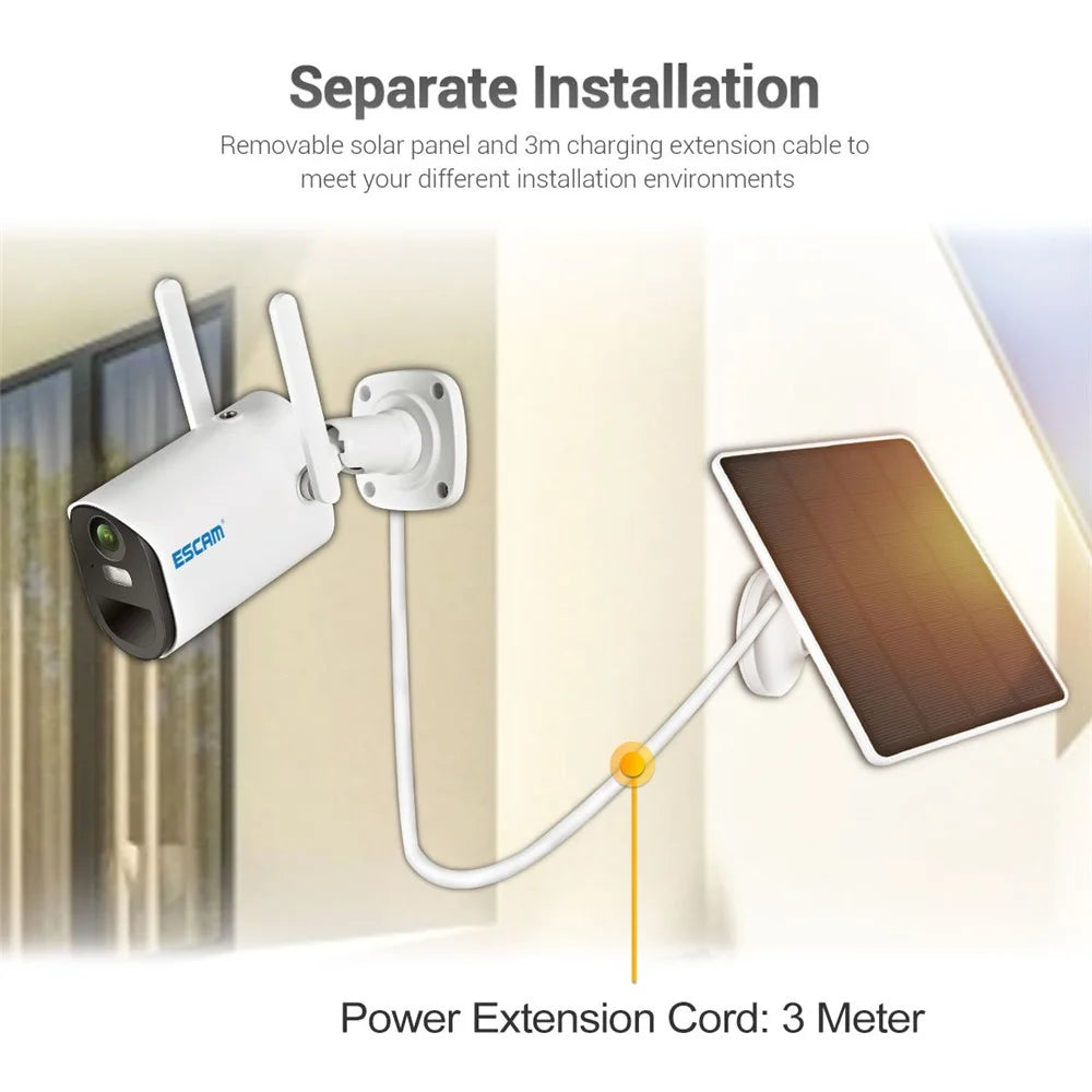 ESCAM QF490 1080P 4G Solar PIR Alarm Dome Night Vision CCTV IP Camera Pan/Tilt Monitor - EU Edition - 6