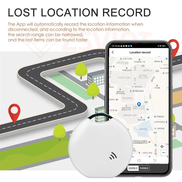 LT01 Android Bluetooth-Compatible Tracker Smart Two-Way Finder Key Locator Item Finder Compatible with Tuya Smart App - White - 2