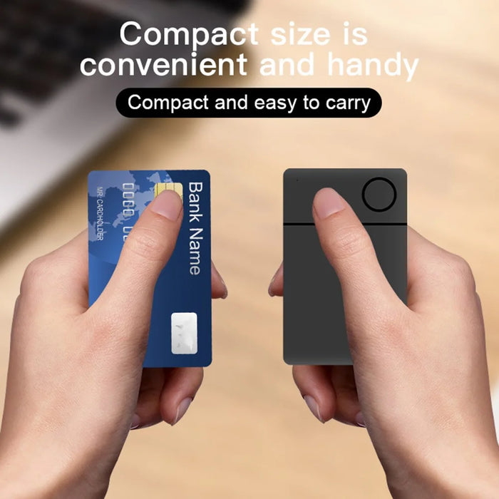iCard 01 Card Shaped Tracker Ultra Thin Anti Lost Key, Wallet Finder for iOS  - Black - 3