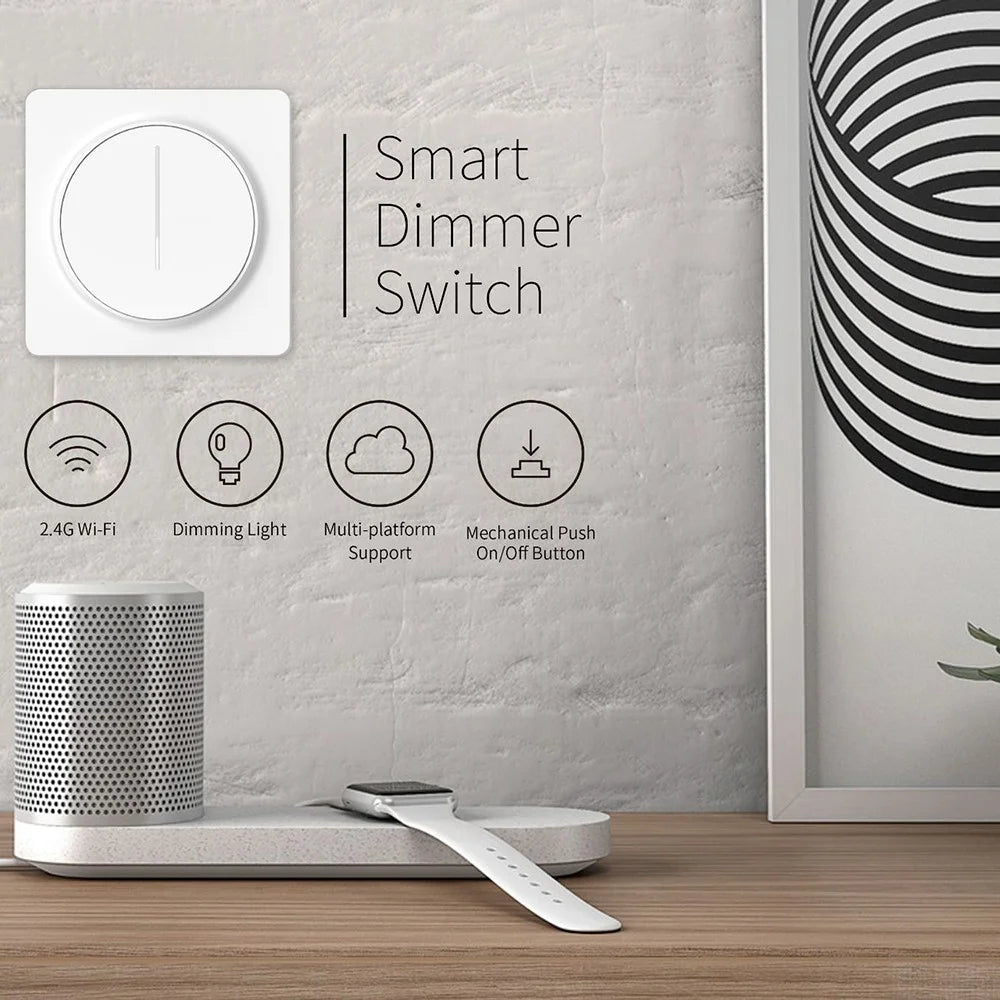 RSH-EU-SD02 Zigbee Smart Dimmer Switch Touch Stepless Light Controller Panel, European Standard - 2