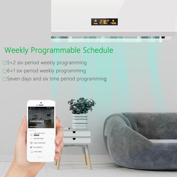 RV01 Zigbee Radiator Valve Smart Home Thermostat Controller Support Smartphone Tuya Remote Control - 5