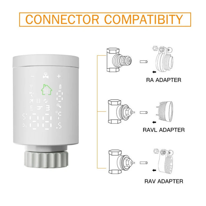 RV01 Zigbee Radiator Valve Smart Home Thermostat Controller Support Smartphone Tuya Remote Control - 7