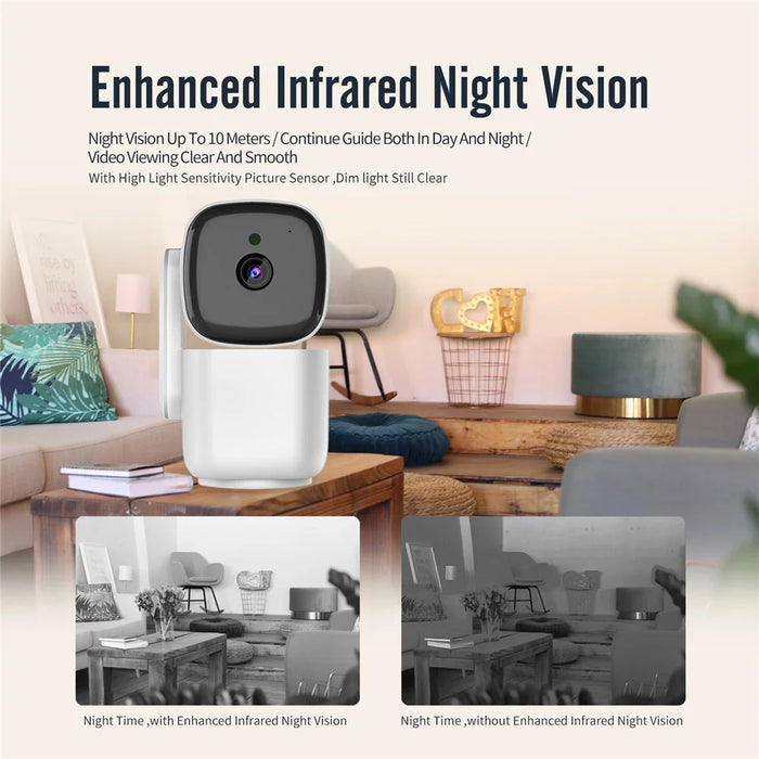 T200 1080P Smart WiFi Security Camera 360 Degree Pan Tilt Motion Tracking Night Vision Cam - US Plug - 3