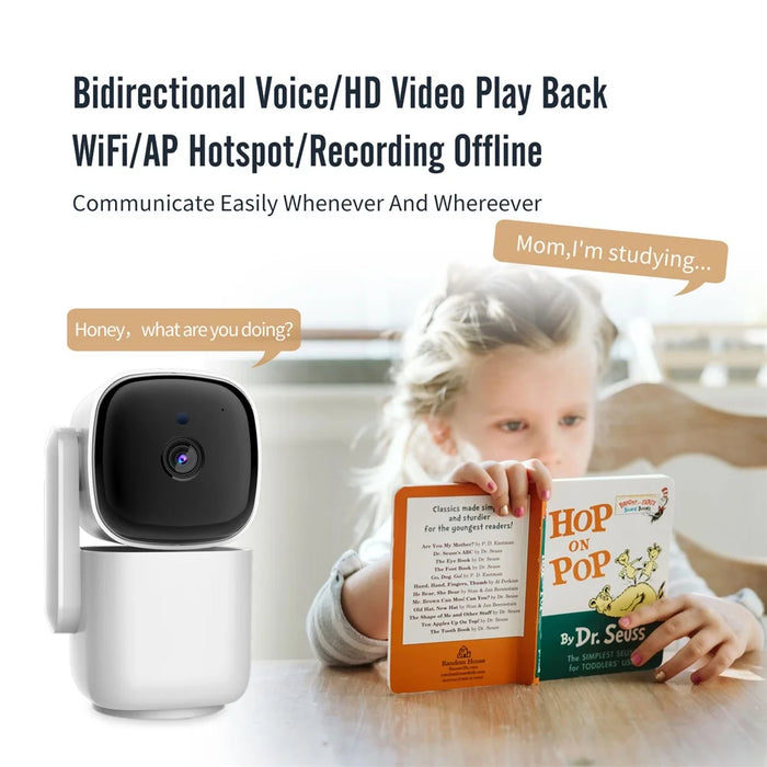 T200 1080P Smart WiFi Security Camera 360 Degree Pan Tilt Motion Tracking Night Vision Cam - US Plug - 4