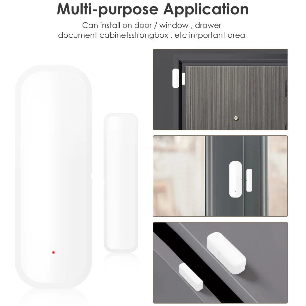 DW10 Tuya WiFi Door Window Sensor Smart Alarm Security System Intrusion Detector Scene Linkage Trigger - 4