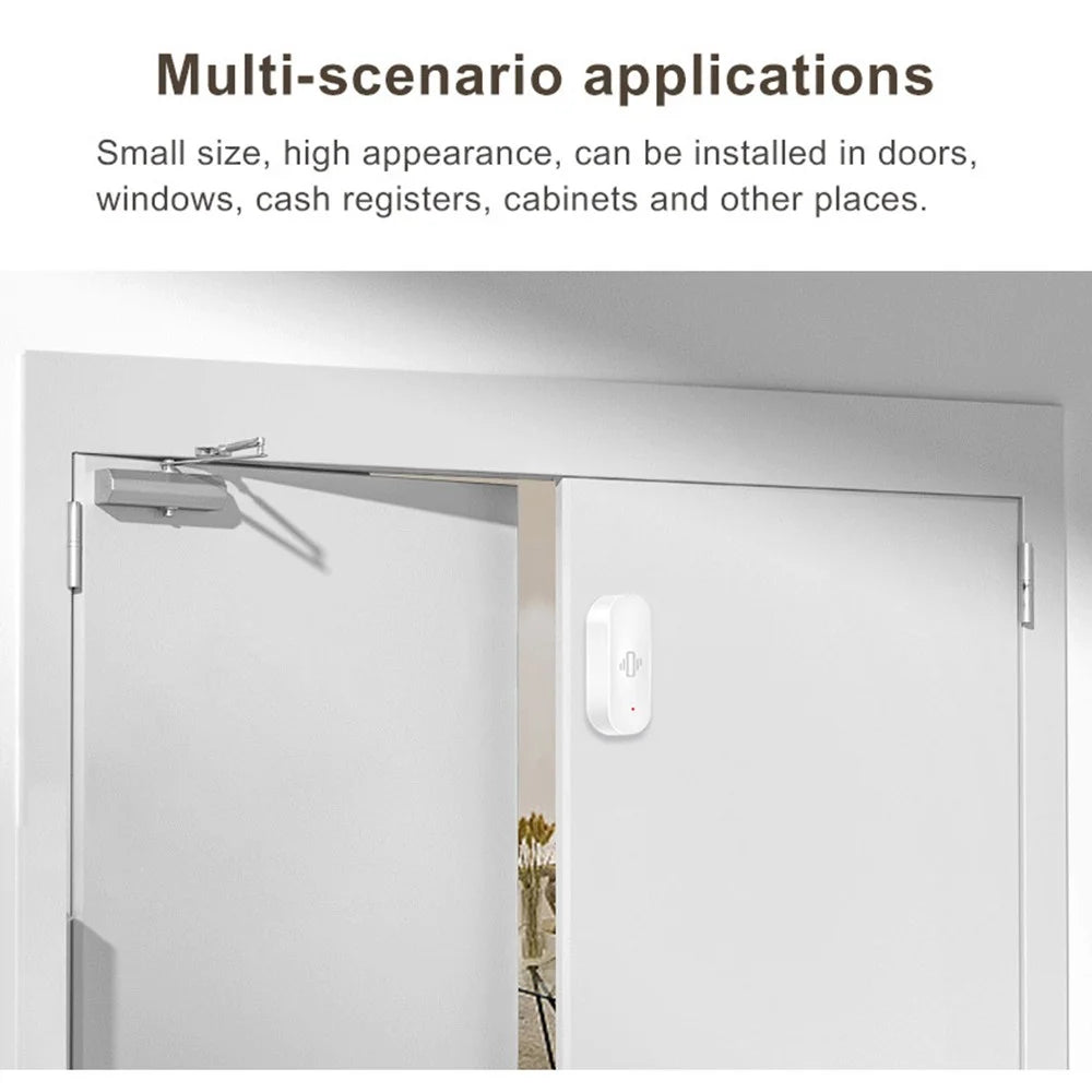 VB02 Tuya WiFi Door Vibration Sensor Smart Real-Time Detection APP Remote Motion Shock Alarm Device - 4