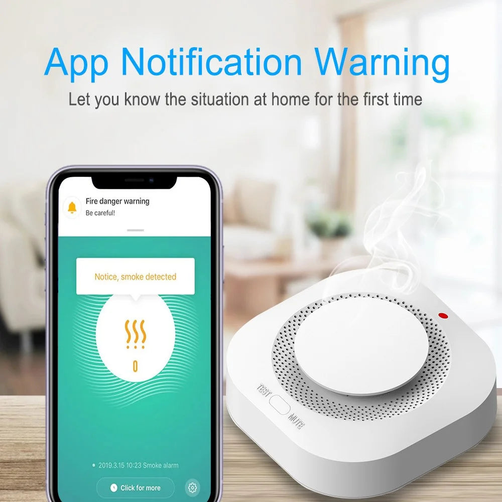 SM441W WiFi Smoke Detector Smart Home Alarm System Multi-Scene Smoke Sensor - 3