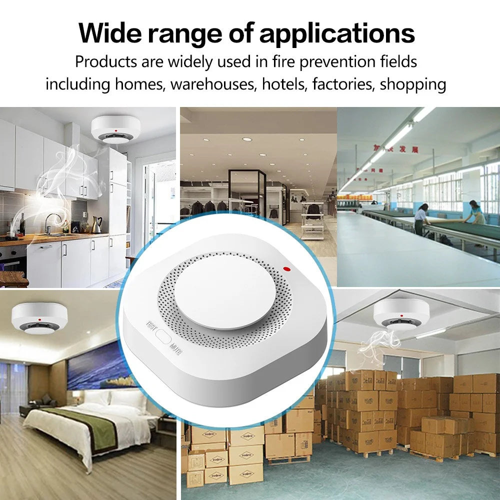 SM441W WiFi Smoke Detector Smart Home Alarm System Multi-Scene Smoke Sensor - 4