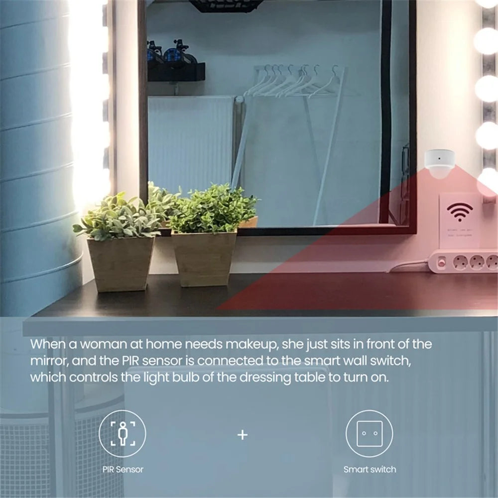 MS10 Zigbee PIR Sensor Motion Detector Smart Home Module Wireless Human Body Infrared Sensor Alarm - 4