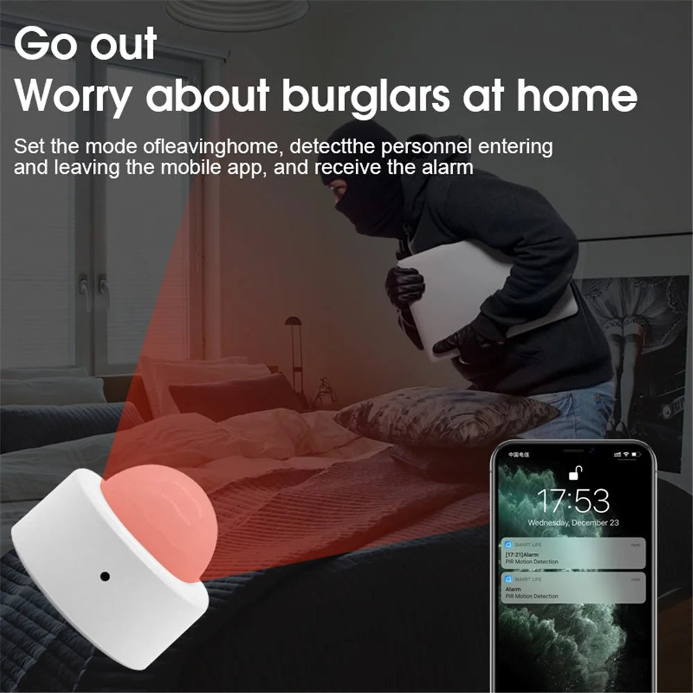 MS10 Zigbee PIR Sensor Motion Detector Smart Home Module Wireless Human Body Infrared Sensor Alarm - 6