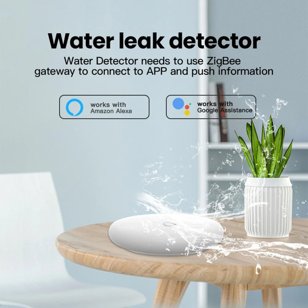 WL08 Tuya Zigbee Water Leak Sensor Wireless Flood Detector Smart Home Water Level Alarm Device - 2