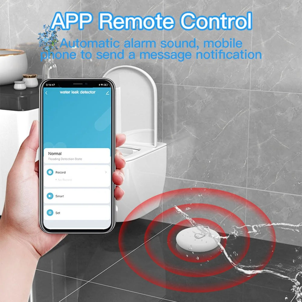 WL08 Tuya Zigbee Water Leak Sensor Wireless Flood Detector Smart Home Water Level Alarm Device - 3