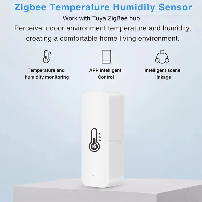 HS07 Zigbee / Wifi Smart Temperature Humidity Sensor Wireless Thermometer Compatible With Alexa Google Home - Zigbee - 2
